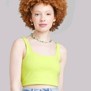 Wild Fable™- Women's Tiny Tank Top XXS  Vibrant Lime Green